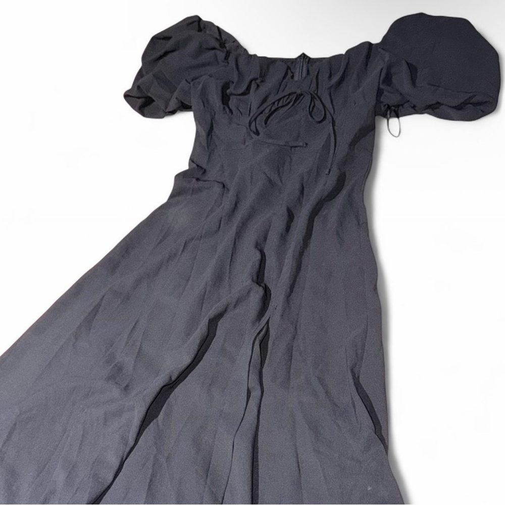 SHEIN Black Long Sleeve Dress with Puff Sleeves